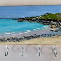 Hand Painted Key Holder on Recycled Wood (No2) by Sue O’Sullivan 